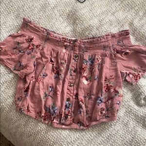 Floral off the shoulder top